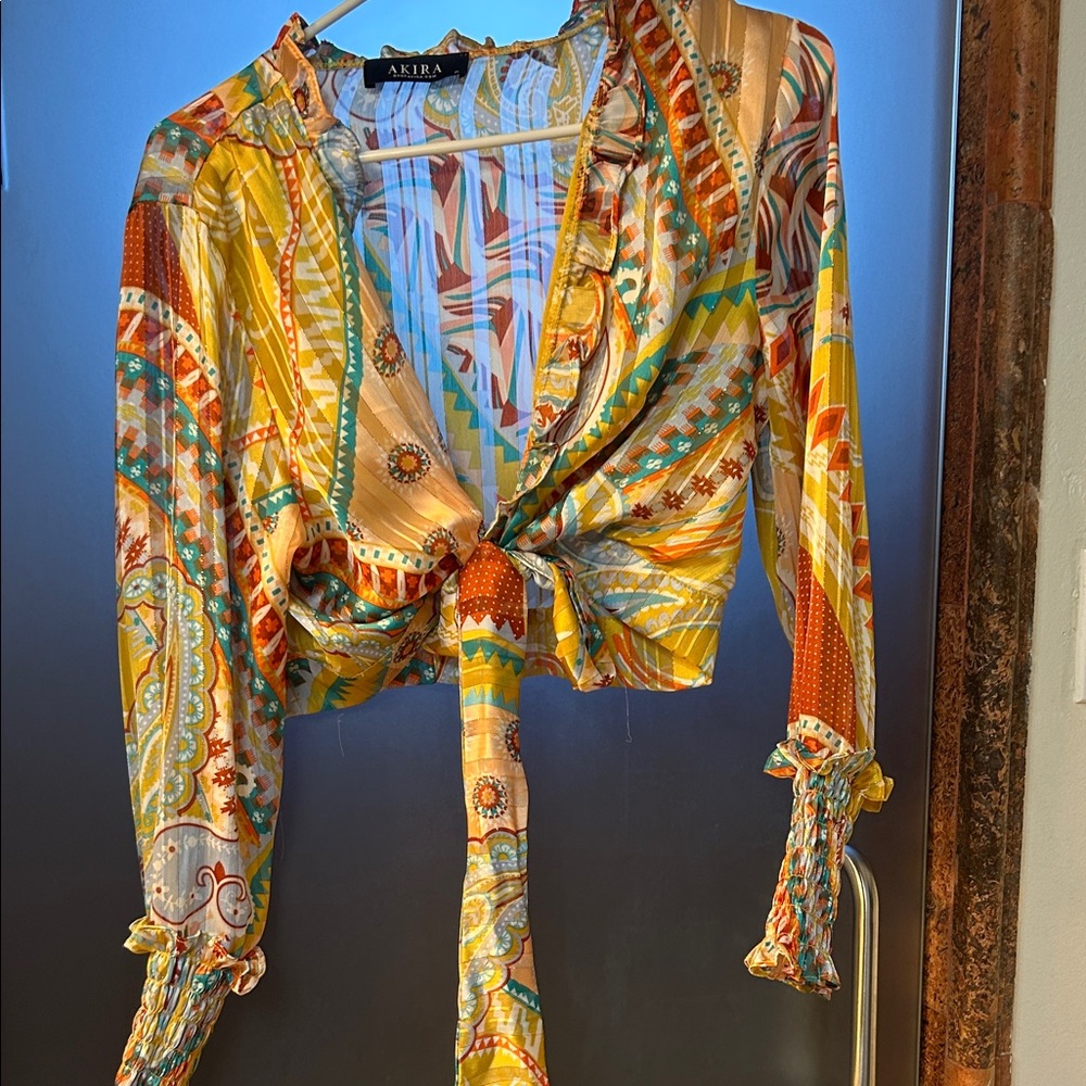 Akira Multicolor Patterned Blouse - image 2